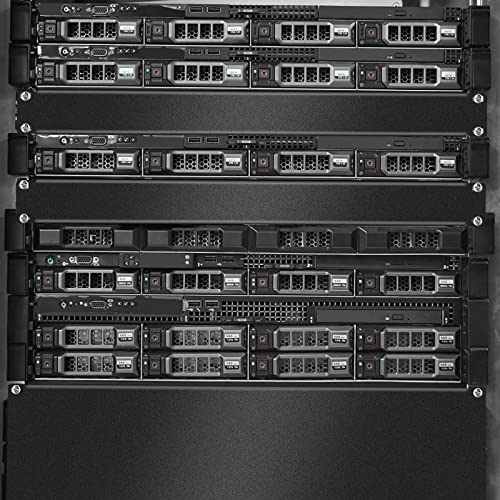 4 Pack 1U/2U/3U/4U Blank Panel 1U Blanking Panel Metal Disassembled Blank Panel Rack Mount Filler Panel for Server Rack Enclosure or Network Cabinet, Black, 4 Size