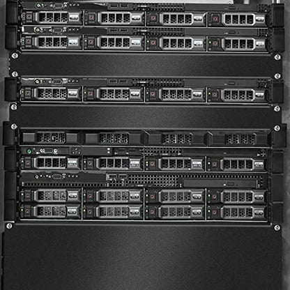 4 Pack 1U/2U/3U/4U Blank Panel 1U Blanking Panel Metal Disassembled Blank Panel Rack Mount Filler Panel for Server Rack Enclosure or Network Cabinet, Black, 4 Size