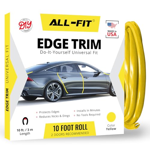 All-Fit Automotive Car Door Edge Protector Made in the USA (10 Ft - Yellow) - color: Yellow