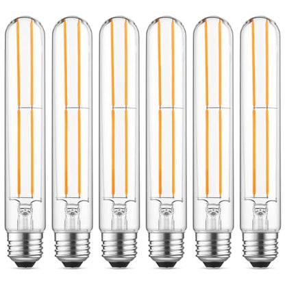 7.3" T10 Tubular LED Light Bulb, 60W Eq, Dimmable, Warm White 2700K, 6-Pack - color: Warm White, size: 7.3 Inch- 6 Count