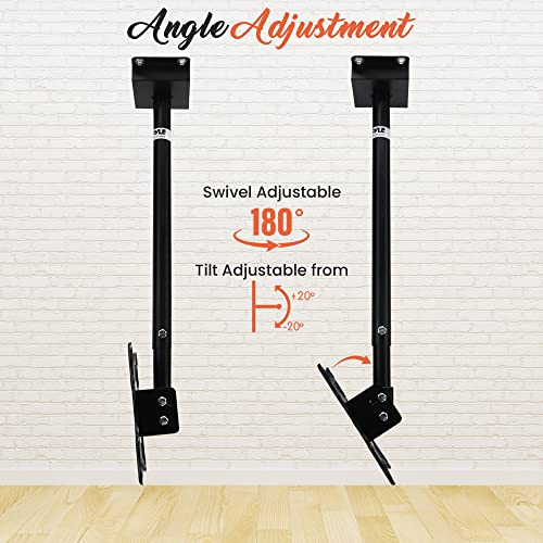 Pyle Universal TV Ceiling Mount Bracket – Fits 23”–42” Flat Screen HDTV, LCD, LED, Plasma, Smart TVs – Tilt, Swivel & Height Adjustable VESA Compatible, 66 lbs. Capacity