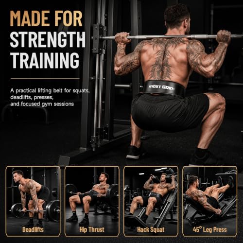 10mm Quick Lock Lever Belt Weightlifting for Men Women - color: Black, size: XL(39-45inches)
