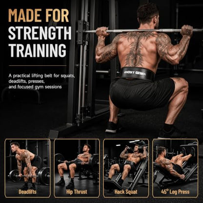 10mm Quick Lock Lever Belt Weightlifting for Men Women - color: Black, size: XL(39-45inches)