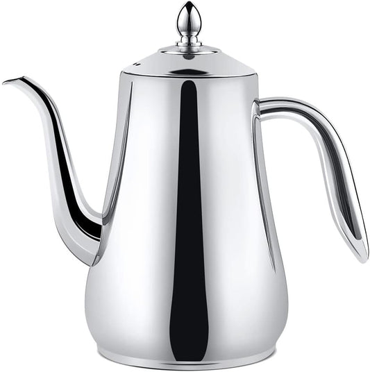 SANQIAHOME Stainless Steel Teapot with Infuser Silver 58Oz - size: 1.75 L