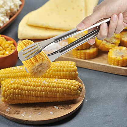 Serving Tongs Kitchen Tongs,Buffet Tongs, Stainless Steel Food Tong Serving Tong,small tongs 6 Pack (12 Inch) - size: 12 Inch