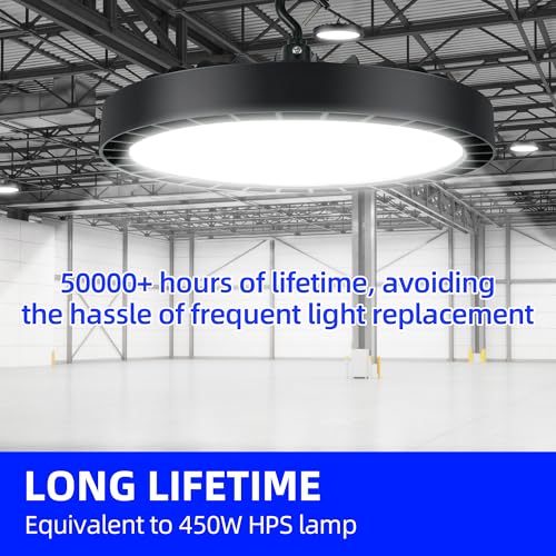 hykolity UFO LED High Bay Light, 200W, 26000LM, 5000K Daylight, 130LM/W - size: 200W