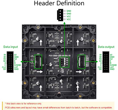 64x64 4096 Pixels RGB Full-Color LED Matrix Panel 2.5mm Pitch, Chainable - color: 64x64-2.5MM Pitch