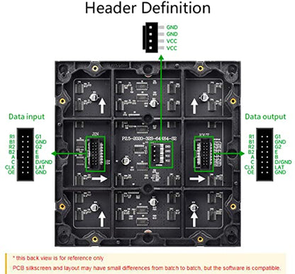 64x64 4096 Pixels RGB Full-Color LED Matrix Panel 2.5mm Pitch, Chainable - color: 64x64-2.5MM Pitch