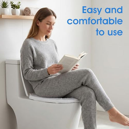 Thinp 10 Pcs Toilet Seat Covers Disposable, Portable Toilet Seat Mat for Travel Waterproof Toilets Seats Cushion for Travel Hotel Hospital (Individual Package, Universal)