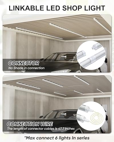 2FT 2 Pack LED Shop Lights, 30W 4000LM 6000K Workbench Tube Lights - size: 4000LM-2Pack