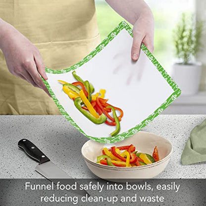 Cut N' Funnel Patterned Border Cutting Board Mats 4 Pack