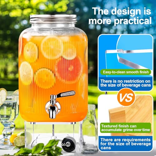 Acrylic Beverage Dispenser Stand Only, Fit Max 8.7 Inch Glass Drink Dispenser and Water Jug Holder, Plant Stand, Cake Display Stand for Parties and Catering Events - size: Length 8.7in, Thickness 5mm