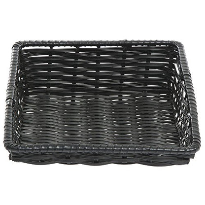 HUBERT Black Produce Basket - 11 1/2"L x 14"D x 1 1/2" to 4"H - color: Black, size: 11.5"Lx14"Dx1.5-4"H