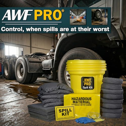 AWF PRO 30 Gallon Universal Spill Kit, 81 Pieces - size: Universal Spill Kit