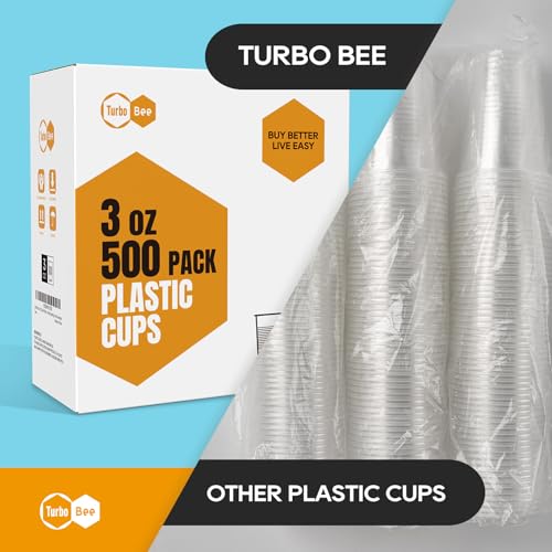 3oz Disposable Plastic Cups 500 Pack,Small Mouthwash Cups, Bulk Sample Tumblers for Home, School, Office, Parties, or Commercial Use - size: 3 Ounces