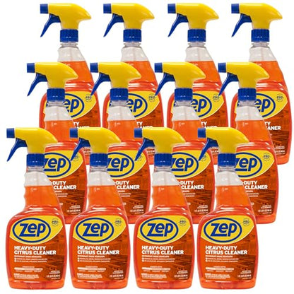 Zep Heavy-Duty Citrus Cleaner - 32 Ounces (Case of 12) ZUCIT32 - Removes Oil, Grease, Adhesive and Kitchen Soil… - size: 32 Fl Oz (Pack of 12)