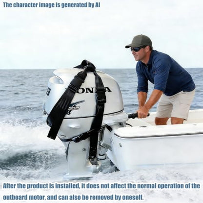 Outboard Motor Hoist Harness, Lift Strap for 2 HP to 30 HP Outboard Engines - size: 2HP-30HP