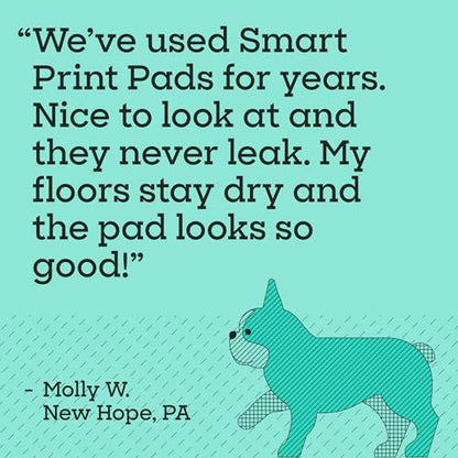 Pet Life Unlimited Smart Prints Large Puppy Pads for Dogs, Potty Training Pee Pads, 42 Count, 22" x 22", Leak-Proof, Super Absorbent, Quick-Dry, Patterned Pads with Odor Control, Made in USA - size: L 22" x 22" 42-Count