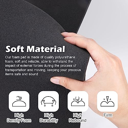2 Pcs Black Polyurethane Foam Sheet, Cuttable Foam Inserts for Cases - color: 16x12x1.5Inch - 2Pcs