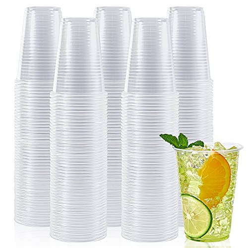 Lilymicky 500 Pack 9 oz Disposable Plastic Cups, 9 oz Clear Plastic Cups - style: 9 oz