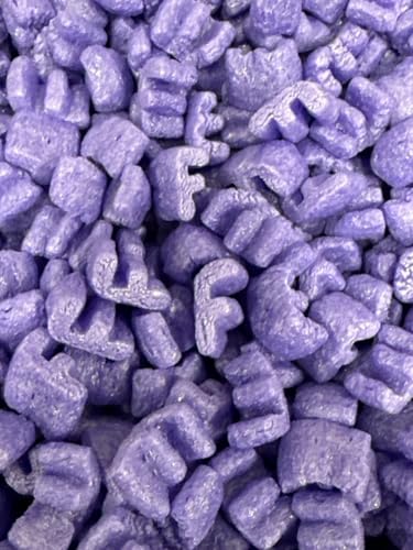 FunPak Plant Based Biodegradable Packing Peanuts 1.5 cu ft Bag Compostable (Purple F) - color: Purple F