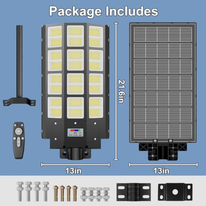 Solar Street Light Outdoor Waterproof Commercial Parking Lot Lights Motion Sensor 10000W LED Floodlight Dusk to Dawn, Outside Solar Lights for Yard Garden Pathway Patio - size: XL-2PCs