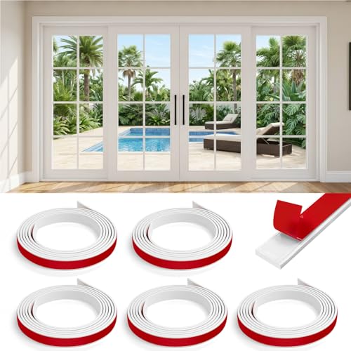 Window Grille Inserts, 5 Rolls 32.8 Ft Total Peel & Stick Flexible PVC Window Grids Trim, Simulated DIY Window Decorative Frame Kits for Home Door (0.12 inch Thick, White) - color: White-0.12in thick