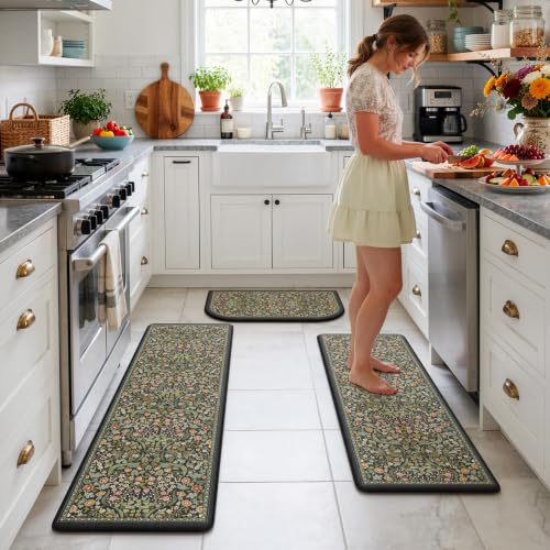 Collive Kitchen Rugs Sets of 3, Half Moon Rug Kitchen Floor Mat Sets, Black - color: Black, size: 17.3"x29.5"+17.3"x47"+17.3"x59"(Half-Moon)