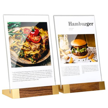 Acrylic Sign Holder 8.5 x 11, L-Shape Vertical 2 Pack for Tabletop - size: 8.5*11 Inch