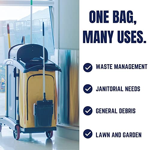 Plasticplace 40-45 Gallon Trash Bags │ 2.0 Mil │ Black Extra Heavy Duty Garbage Can Liners │ 40" x 46" (100 Count) - color: Black, size: 1 Count (Pack of 100)