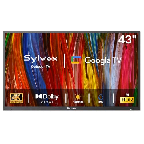 SYLVOX Outdoor TV, 43 inch Smart Waterproof Outdoor TV, 4K UHD Weatherproof - size: 43-inch, style: Deck Pro 3.0