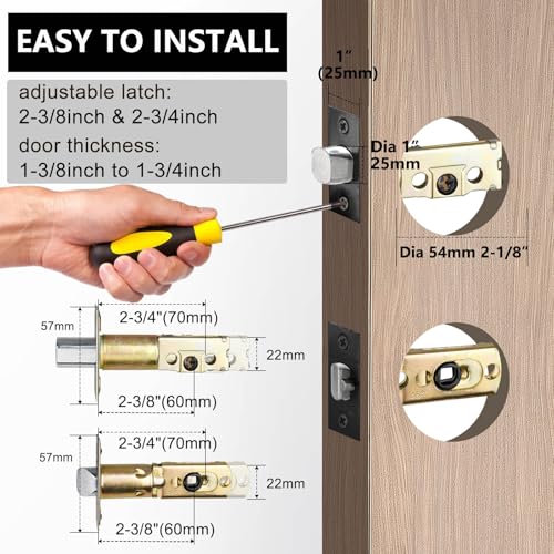 1 Set Front Exterior Door Lock Set with Entry Lever, Keyed Alike - size: 1 Pack, style: Deadbolt+Entry Lever