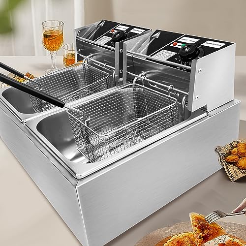 Commercial Electric Deep Fryer, 22.8QT, 5000W - size: 22.8QT