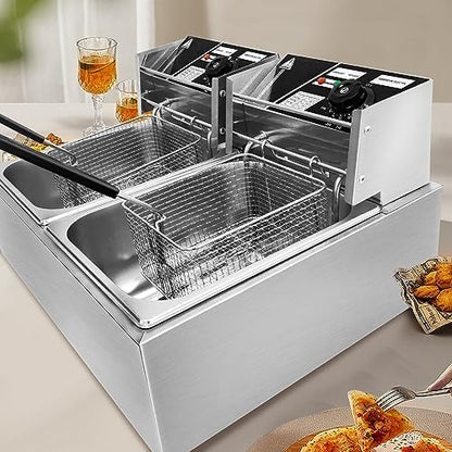 Commercial Electric Deep Fryer, 22.8QT, 5000W - size: 22.8QT