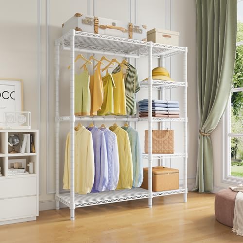 VIPEK V7 Clothing Rack with Shelves Heavy duty Closet for Hanging Clothes - color: White, size: V7