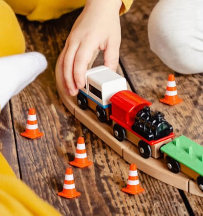 50Pcs Mini Traffic Cones, Mini Construction Cones for Model Scene Layout, Educational Play and Traffic Simulation