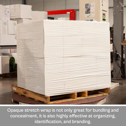 PSBM 4 Rolls White Stretch Film/Wrap with Handles 20 Inch x 1000 Feet 80 Gauge, Heavy Duty Industrial Strength Shrink Plastic Wrap for Moving, Packing, Shipping, Pallet Wrapping & Storage - size: 4 Rolls, style: White