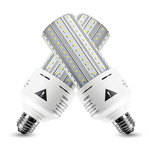 ZP 2 Pack 500W Equivalent LED Light Bulb 7500 Lumen 5000K Daylight White Bright E26/E27 Medium Base 60W Corn Light Bulbs for Outdoor Indoor Garage Warehouse Factory Backyard Street