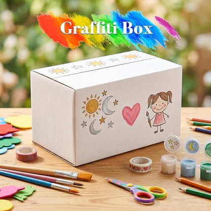 Shipping Boxes 7x4x4 Set of 25, White Corrugated Cardboard Box for Mailing Business Packaging - size: 7x4x4 Inches