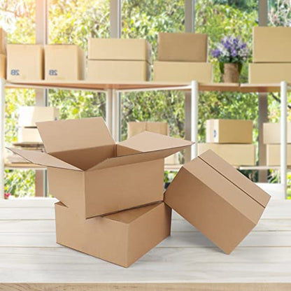 CRUGLA 40 Packs 8x8x4 Shipping Boxes Corrugated Cardboard Boxes Mailers Shipping Box for Packaging Small Business - size: 8x8x4 Inch