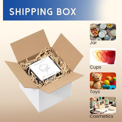 Mefleet 6x6x6" Shipping Boxes 50 Pack Small Corrugated Cardboard Box White - size: 6x6x6 inches (50 Pack)