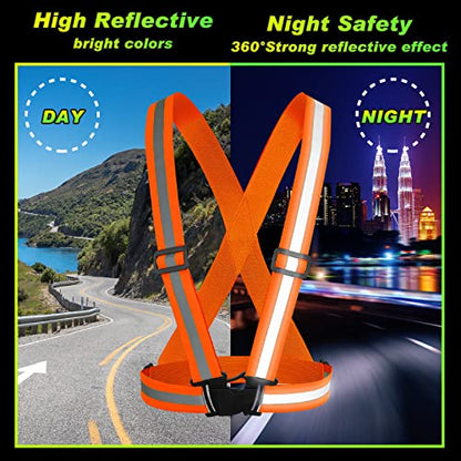 Hercicy Reflective Vest High Visibility Safety Vests Bulk - color: Orange