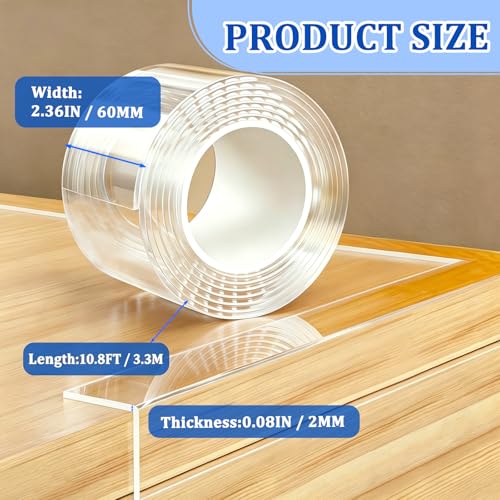 2.36in x 10.8ft Corner Protector Baby,Clear Edge Protector Strip - size: 2.36IN x 10.8FT