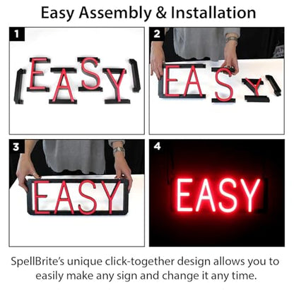 SpellBrite LED Neon DISPENSARY Sign for Business - White, 37" x 6" - color: White, size: DISPENSARY (37"x6.3")