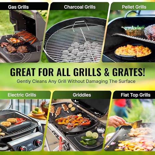 Citrusafe BBQ Grill Cleaner Spray for Outdoor Grill 16 OZ – Safe Heavy Duty Cleaner for Burnt Food & Grease – Degreases & Cleans Grates, Racks, Pellet, Ovens, Flat Top Grills, and Electric Smokers