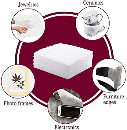 12”x12” Foam Wrap Sheets for Packing Moving Supplies, Cushion Foam Wrap Packing Foam for Dishes, China, Glassware 50 Pack - color: white-1