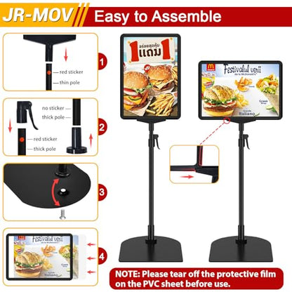 Table Top Sign Holder 8.5 x 11, Adjustable Floor Sign Holder Stand - size: 8.5"x11" 2 Pack
