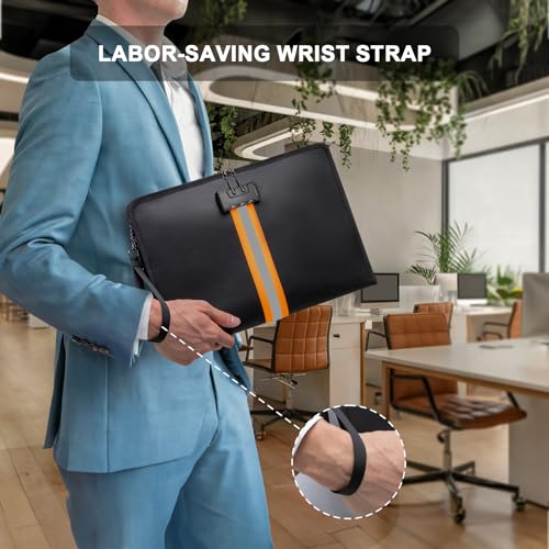 Fireproof Document Bag with Lock，13"×9.2" Fireproof Money Bag，with Zipper and Lock，Suitable for Tablets, A4 Documents, Cash, Mobile Phones, Credit Cards and Notarized Documents. - size: 13*1*9 inches