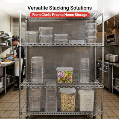 2 Pack 22 QT Commercial Airtight Food Storage Containers, Clear Food Storage Container, Stackable Bulk Ingredient Containers for Flour, Sugar, Rice, Grains, Pet Food and Food Service Storage - size: 2 X 22.0(QT)