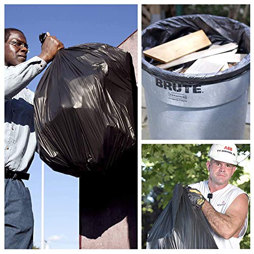 Aluf Plastics T-Tough Roll Pack Low Density Repro Blend Star Seal Coreless Rolls Bag, 33 Gallon Capacity, 39" Length x 33" Width, XXH Strength, Black (Pack of 100) - color: Black, style: 33 Gal, 1.5 Mil, 100 Count